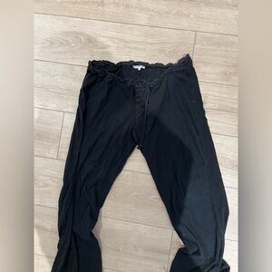 James Perse black size 4/XL wide leg lounge pants